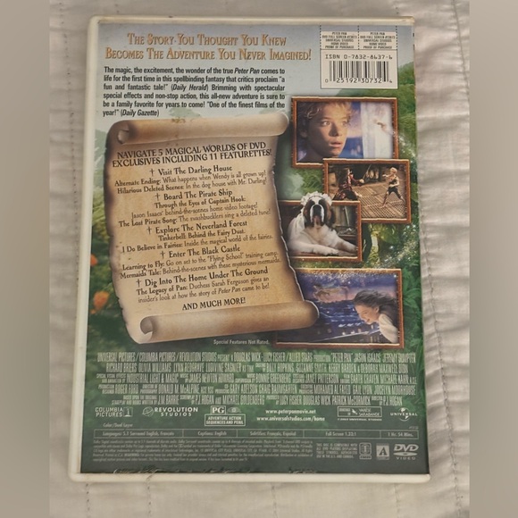 Peter Pan Full Screen DVD - Picture 2 of 2